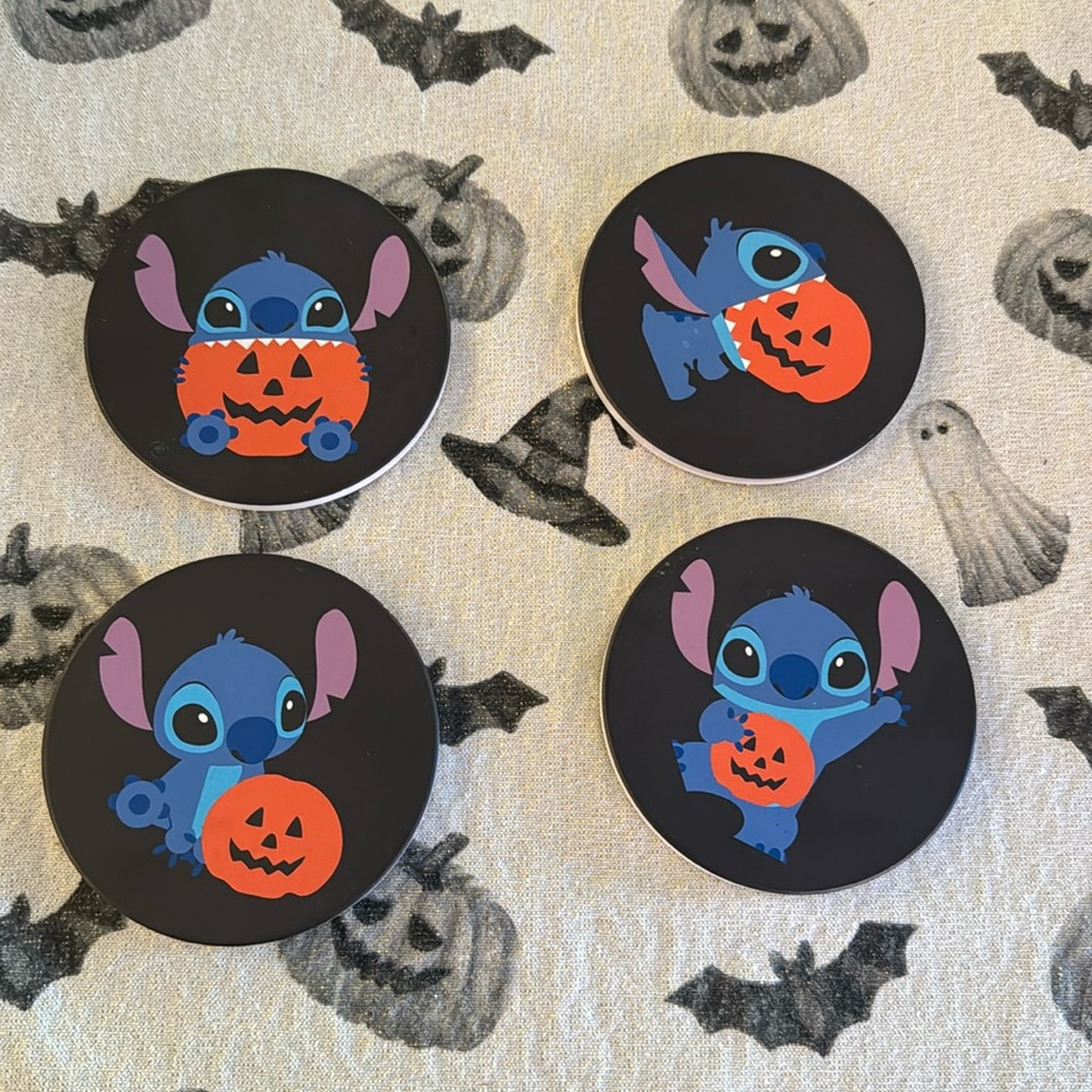 Set of 4 Stitch Halloween coaster